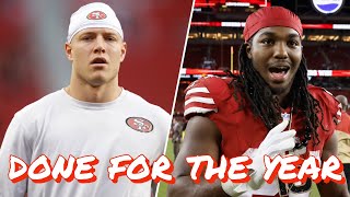 49ers RBs Christian McCaffrey and Jordan Mason are Out for the Season [upl. by Ramuk846]