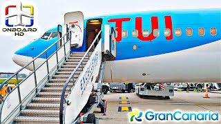 TRIP REPORT  TUI A Real Holiday Flight ツ  LondonGatwick to Gran Canaria  Boeing 737 [upl. by Ycam]