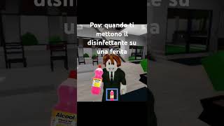 Pov quando ti mettono il disinfettante su una ferita 🤣 robloxshorts funny [upl. by Agan687]