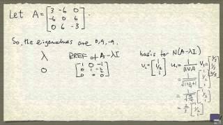 Week 10  Orthogonal diagonalization example [upl. by Trovillion]