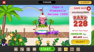 Papas Freezeria Deluxe 100 All Gold Customers Stickers Mini Game Rewards and Specials Mastered [upl. by Durand41]