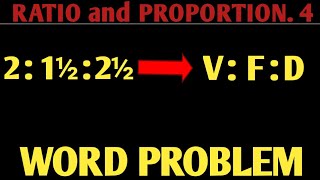 Ratio and Proportion Word Problem Mathematics Ratio and Proportion 4 [upl. by Anatsirhc]