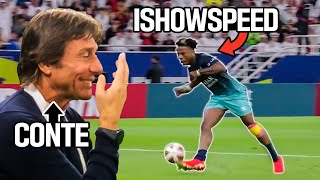 CONTE REACTS TO iShowSpeed MISS FT KAKA HAZARD DROGBA [upl. by Bertina]