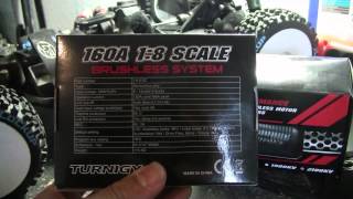 Turnigy 160A 18th Scale Brushless ESC And 18 2100kv Motor Unboxing [upl. by Bascomb]