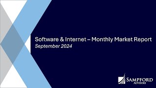 Software amp Internet  Monthly MampA amp VC Report September 2024 [upl. by Eliak819]