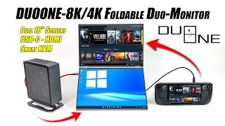 The AllNew DUOONE Is An 8K4K Foldable Dual Monitor HandsOn Test [upl. by Refiffej]