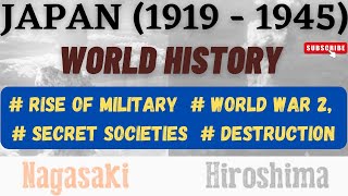 Militarism in Japan 19191945 worldhistory mumbaiuniversity syba history [upl. by Everara627]