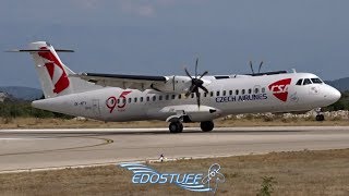 CSA Czech Airlines ATR72500 Closeup Landing  Brač Airport BWKLDSB [upl. by Frager944]