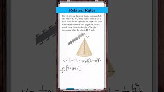 Related Rates  Gravel Cone Pile Height [upl. by Ahsiym]