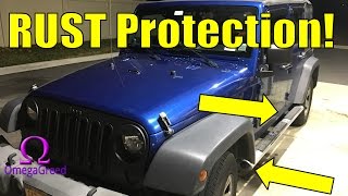 Rhino Liner on a Jeep Wrangler Unlimited  Jeep Wrangler Unlimited Undercoating and Rust Protection [upl. by Odlauso793]