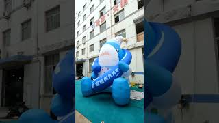 Inflatable Balloon Airglow Blue Shark For Advertising Inflatables Nightclub Decoration [upl. by Fulmis]