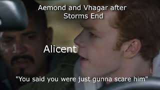 Aemond and Vhagar after Storms end  HOTD meme [upl. by Akirej41]