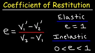 Coefficient of Restitution  Inelastic Collisions and Elastic Collisions  Physics [upl. by Hildy442]