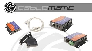 Módulo T24 RS232 RS485 serie a ethernet TCPIP con carcasa distribuido por CABLEMATIC ® [upl. by Broadbent367]