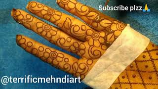 Easy Cello tape Mehndi designs for beginners ❤️Terrificmehndiart [upl. by Corine]