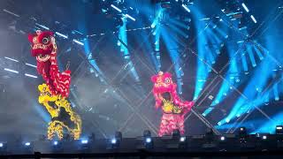 2024 Impressive light show with lion dance performance [upl. by Sorazal]