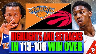 quotKnicks Highs and Lows from Exciting 113108 Win Against Raptorsquot [upl. by Gaidano]