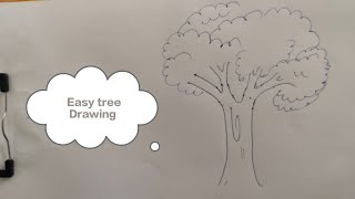 Simple Tree Drawing  Pencil Drawing Nature Drawing Easy Tree Drawing [upl. by Donohue451]