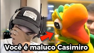 CASIMIRO TRAZ UM LOURO JOSÃ‰ PARA ZOAR O CHICO MOEDAS NO VÃDEO REACT DA CASA DO JOÃƒO VICENTE [upl. by Adaval]