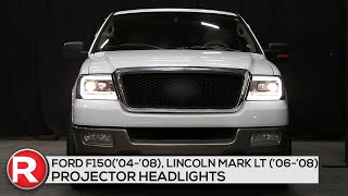 SpecD Projector Headlights Ford F150 0408 Mark LT 0608 CBar LED  Specs amp DIY How To Install [upl. by Muriah478]