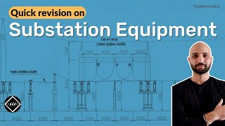 Substation equipment and their functions  Quick Revision  TheElectricalGuy [upl. by Longan]