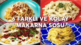 🍝 Hep Aynı Sosu Yapmaktan Sıkılanlara 6 Farklı ve Kolay Makarna Sosu Tarifi  Yemekcom [upl. by Elohcin]