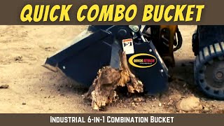 Quick Attach Combo 6 in 1 Combination Bucket Skidsteer [upl. by Enida]