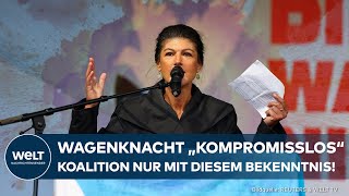 MACHTWORT VON WAGENKNECHT „Nicht kompromissbereit“ Jetzt wackeln Koalitionsgespräche in Thüringen [upl. by Aelanna941]