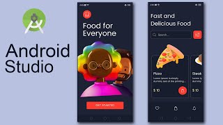 Food App Modern Design Splash Screen in Android Studio Tutorial 2020 [upl. by Hindu]