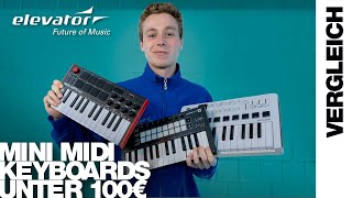 Vergleich Mini MIDI Keyboards unter 100€  Akai Novation Arturia [upl. by Releyks]