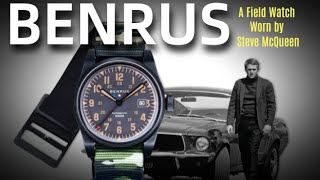 BENRUS Heritage Field Watch  Worn By Steven McQueen in Bullitt  An Automatic 100m Military watch [upl. by Yalc273]