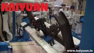 Single Robot conveyor idler Braket welding system [upl. by Attiuqram]