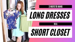 3 Ways to Hang a Long Dress in a Short Closet shorts [upl. by Eellac]