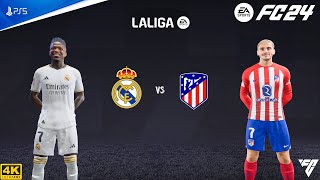 FC 24  Real Madrid Vs Atletico Madrid  LALIGA 202324  PS5™ 4K60 [upl. by Idnyc]