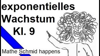 Exponentielles Wachstum yc qx Klasse 9  Mathematik vom Mathe Schmid [upl. by Burt782]