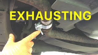 How to Replace an Exhaust Bracket Clamp on a Car [upl. by Ardis462]