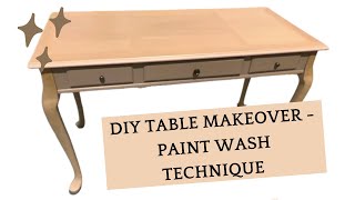 DIY Whitewashed Wood Furniture Makeover  Beautiful Table Transformation [upl. by Franckot]