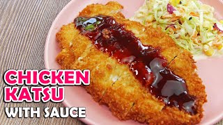 Easy Chicken Katsu with Tonkatsu Sauce  Japanese Chicken Cutlet  Hungry Mom Cooking [upl. by Lihas]