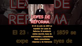 LEYES DE REFORMA PROMULGADAS POR BENITO JUÁREZ EN 1858 caminohacialaverdad [upl. by Annemarie633]