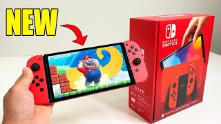 NEW Nintendo Switch OLED Mario Red Edition  2023 Holidays Gift [upl. by Wyon]