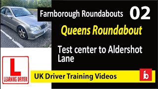 Test center to Aldershot via queens roundabout Farnborough drivin test routes [upl. by Ecyrb]