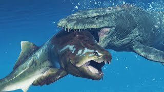 MOSASAURUS Vs DUNKLEOSTEUS  Jurassic World Evolution 2 [upl. by Naimerej]