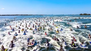 Over 4000000 of Jet Skis invade Florida Dunedin Jet Ski Excursion [upl. by Colburn]