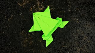 How To Make Paper Jumping FROG  Fun amp Easy Origami [upl. by Aihsekan554]