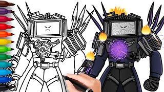 How to Draw New Injured Titan TV Man from Skibidi Toilet 73 Full Episode [upl. by Atsira]