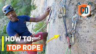 How To Set Up A Top Rope Anchor  Climbing Daily Ep1761 [upl. by Lepine]