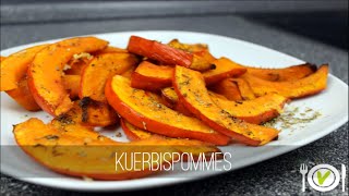 ABNEHMEN Rezept KÜRBISPOMMES  Hauptmahlzeit low carb VEGAN [upl. by Huff296]