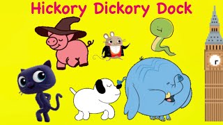 Hickory Dickory Dock  Hickory Dickory Dock Elephant  English Nursery Rhymes  Kids Song [upl. by Ayotl]