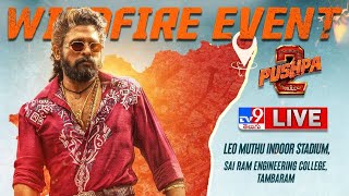 Pushpas WILDFIRE EVENT in Chennai LIVE  Pushpa 2 The Rule  Allu Arjun  Rashmika  Sukumar  TV9 [upl. by Annaxor]