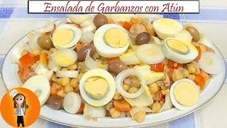 Ensalada de Garbanzos con atún  Receta de Cocina en Familia [upl. by Syah]